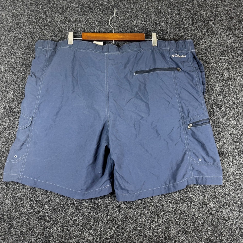 Columbia Mens XXL Omni-Shade Cargo Shorts Navy Blue Nylon Belted AM4544 - Picture 6 of 6